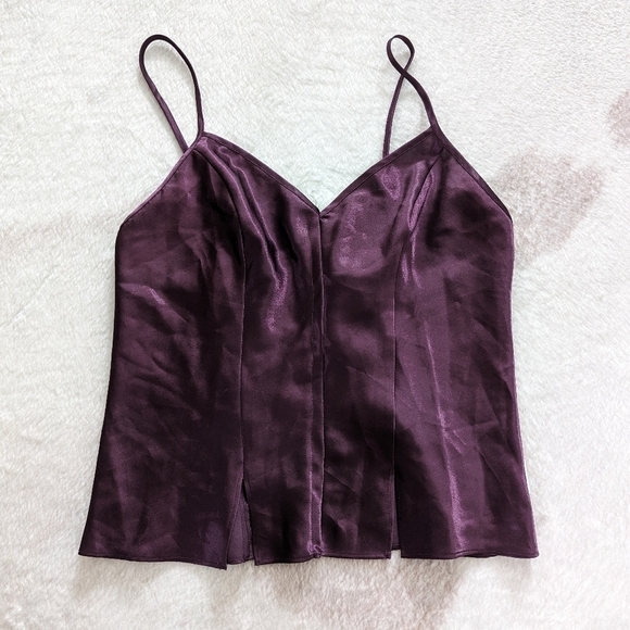 Silk & Satin Vintage Y2K Purple Camisole EUC  Small - Picture 1 of 9